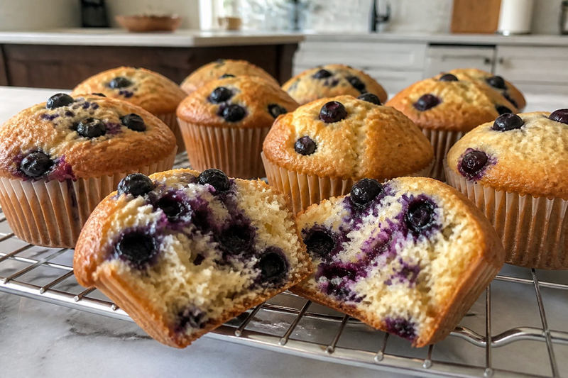 Guilt-Free Blueberry Muffins